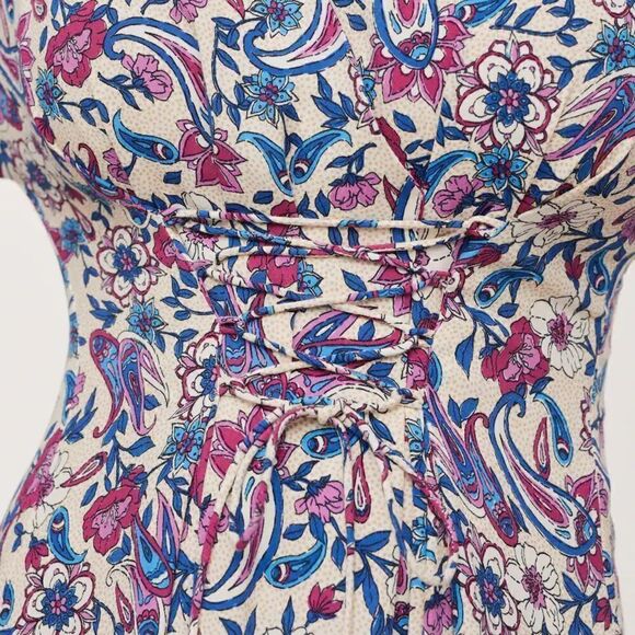 Mango Floral Lace Detail Dress New - Picture 7 of 9